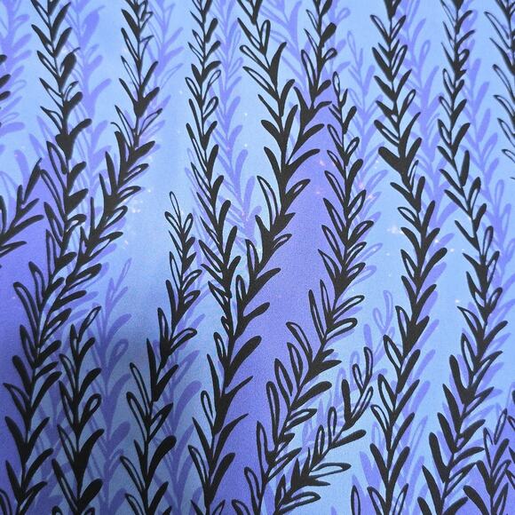 Bob Mackie Art To Wear Womens Sz XL 100% Silk Blue and Black Button Down Top - Picture 8 of 15